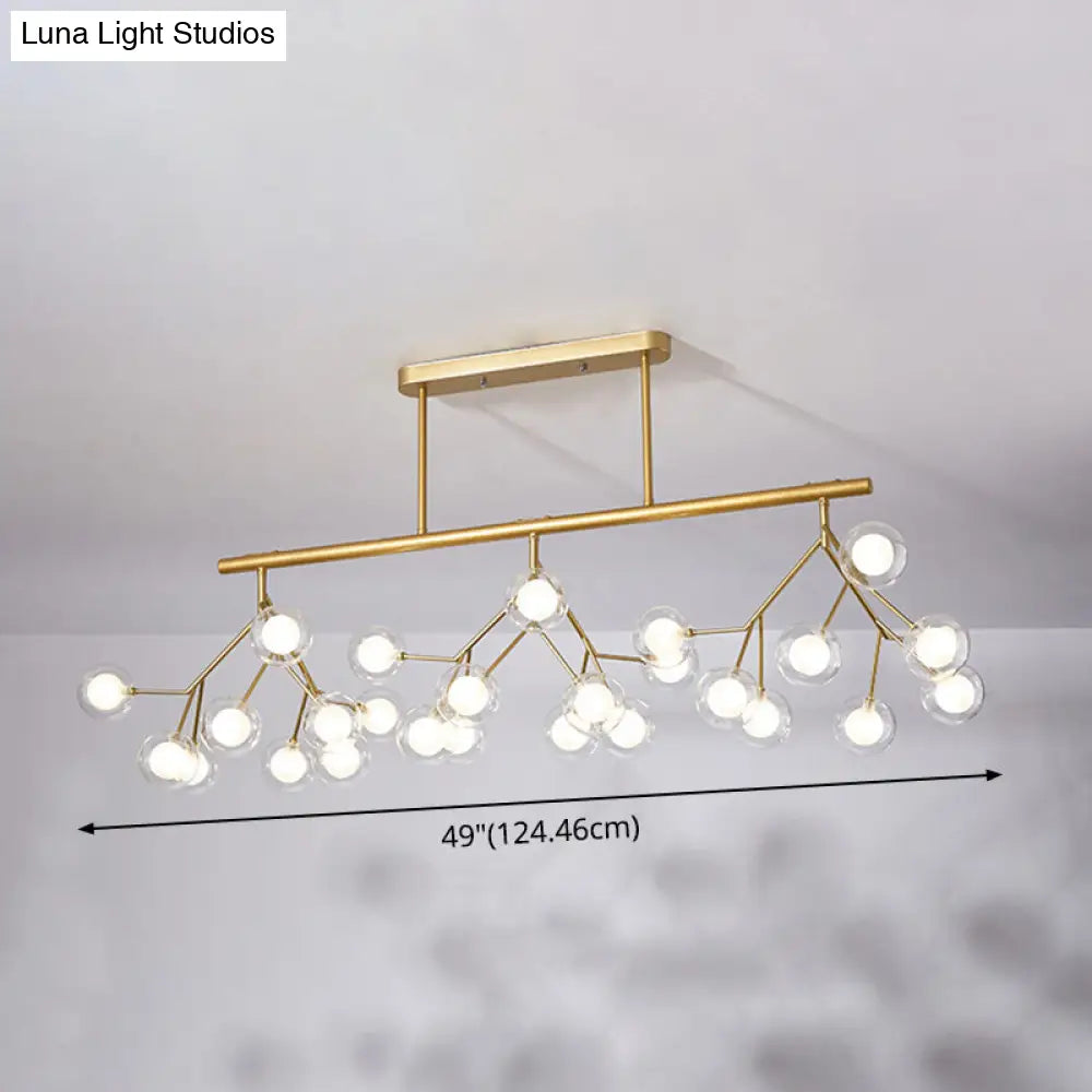 DecorBites™ Modern Acrylic Firefly Island Pendant Ceiling Lights for Dining Room – 27 Lights
