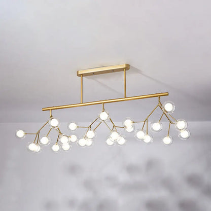 DecorBites™ Modern Acrylic Firefly Island Pendant Ceiling Lights for Dining Room – 27 Lights