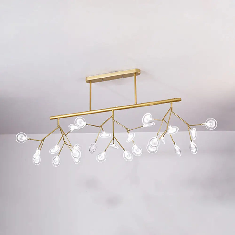 DecorBites™ Modern Acrylic Firefly Island Pendant Ceiling Lights for Dining Room – 27 Lights