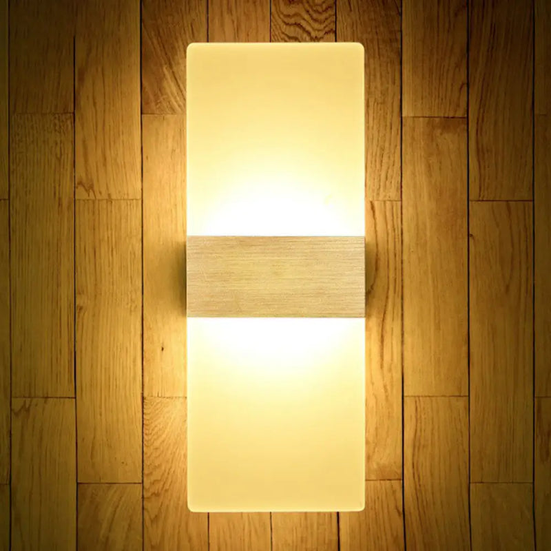 DecorBites™ Modern Acrylic Geometric LED Wall Sconce Lamp: Stylish Bedside Lighting Fixture