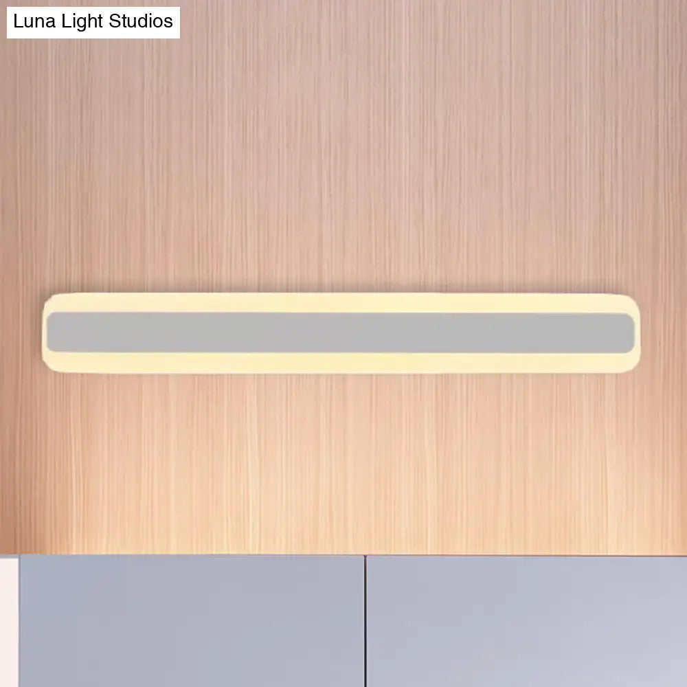 DecorBites™ Modern Acrylic LED Bathroom Vanity Lighting Fixture in Warm/White Light, 16"/19.5"/23.5" Wide