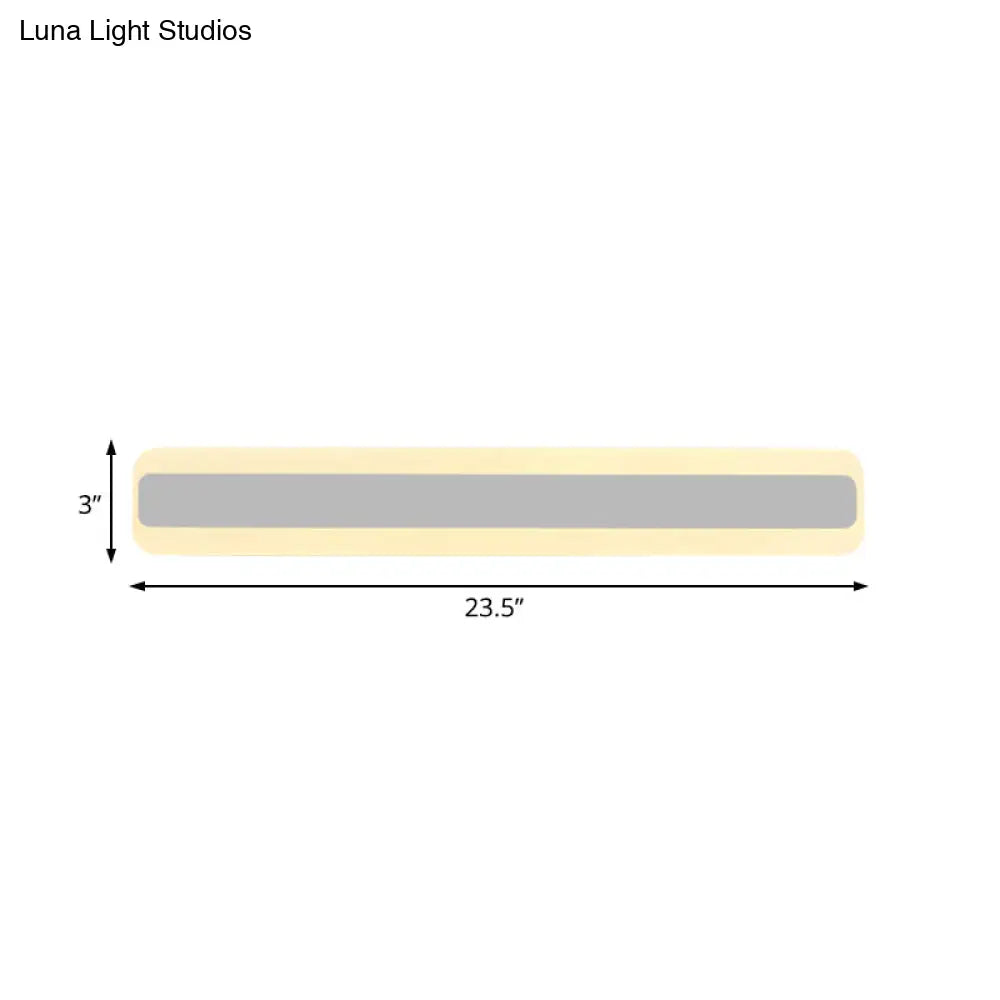 DecorBites™ Modern Acrylic LED Bathroom Vanity Lighting Fixture in Warm/White Light, 16"/19.5"/23.5" Wide