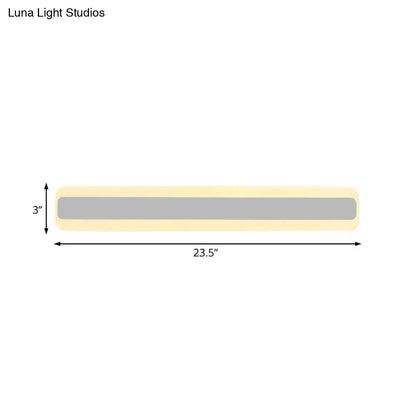 DecorBites™ Modern Acrylic LED Bathroom Vanity Lighting Fixture in Warm/White Light, 16"/19.5"/23.5" Wide