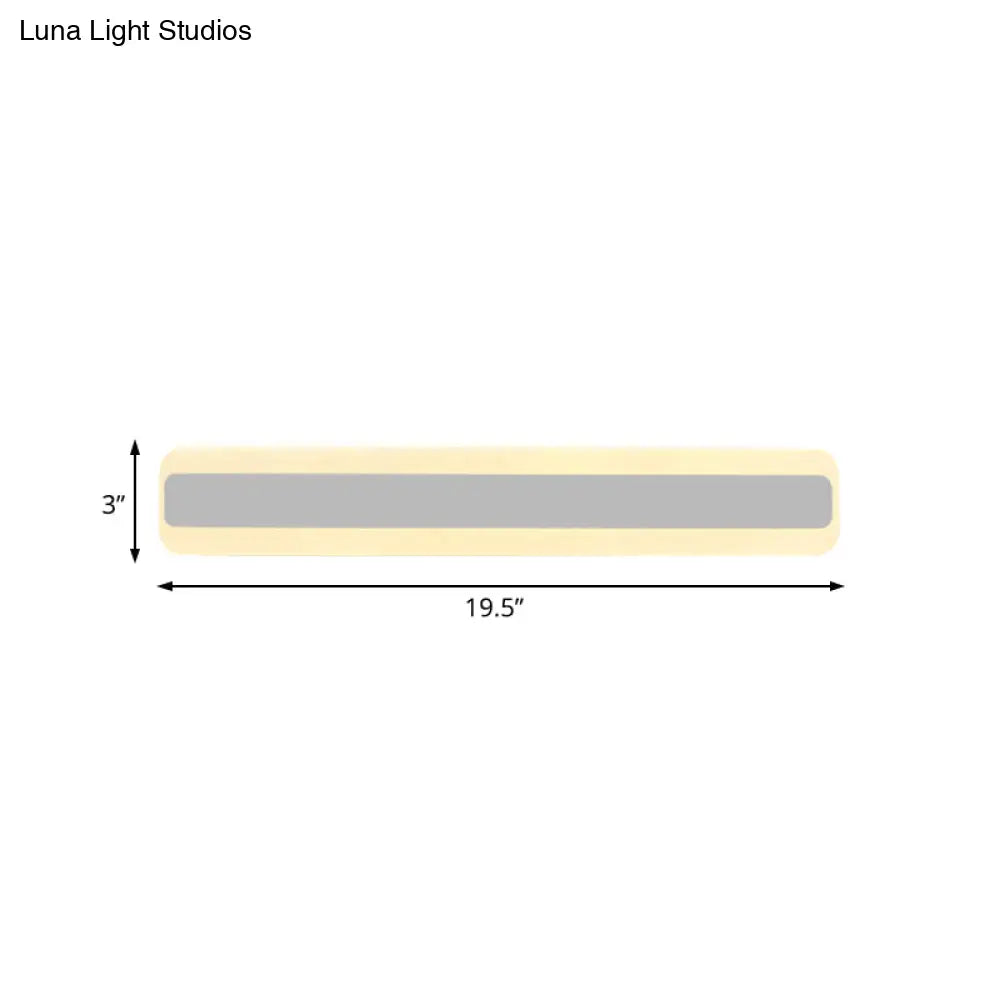 DecorBites™ Modern Acrylic LED Bathroom Vanity Lighting Fixture in Warm/White Light, 16"/19.5"/23.5" Wide