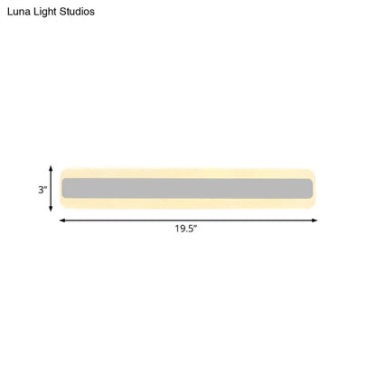 DecorBites™ Modern Acrylic LED Bathroom Vanity Lighting Fixture in Warm/White Light, 16"/19.5"/23.5" Wide