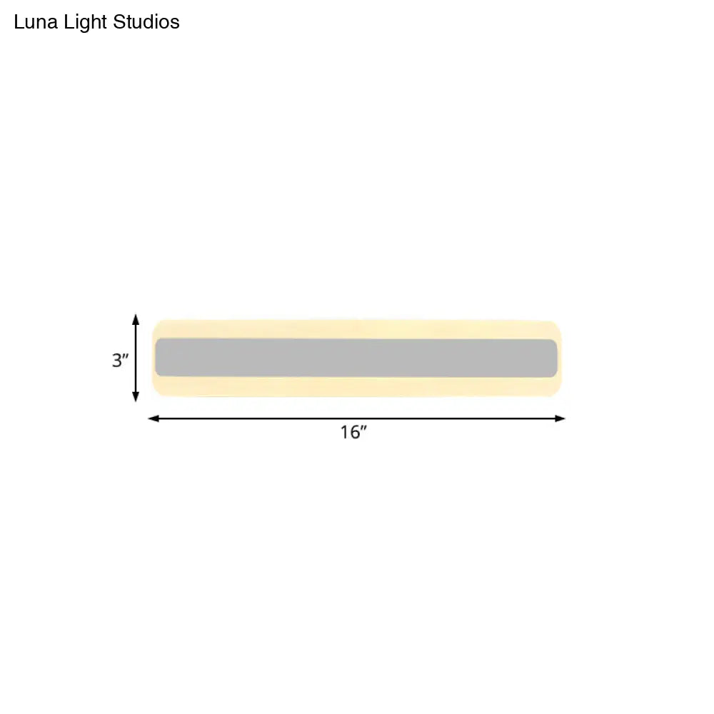 DecorBites™ Modern Acrylic LED Bathroom Vanity Lighting Fixture in Warm/White Light, 16"/19.5"/23.5" Wide