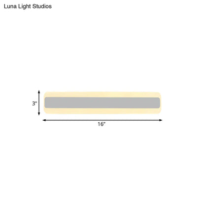 DecorBites™ Modern Acrylic LED Bathroom Vanity Lighting Fixture in Warm/White Light, 16"/19.5"/23.5" Wide