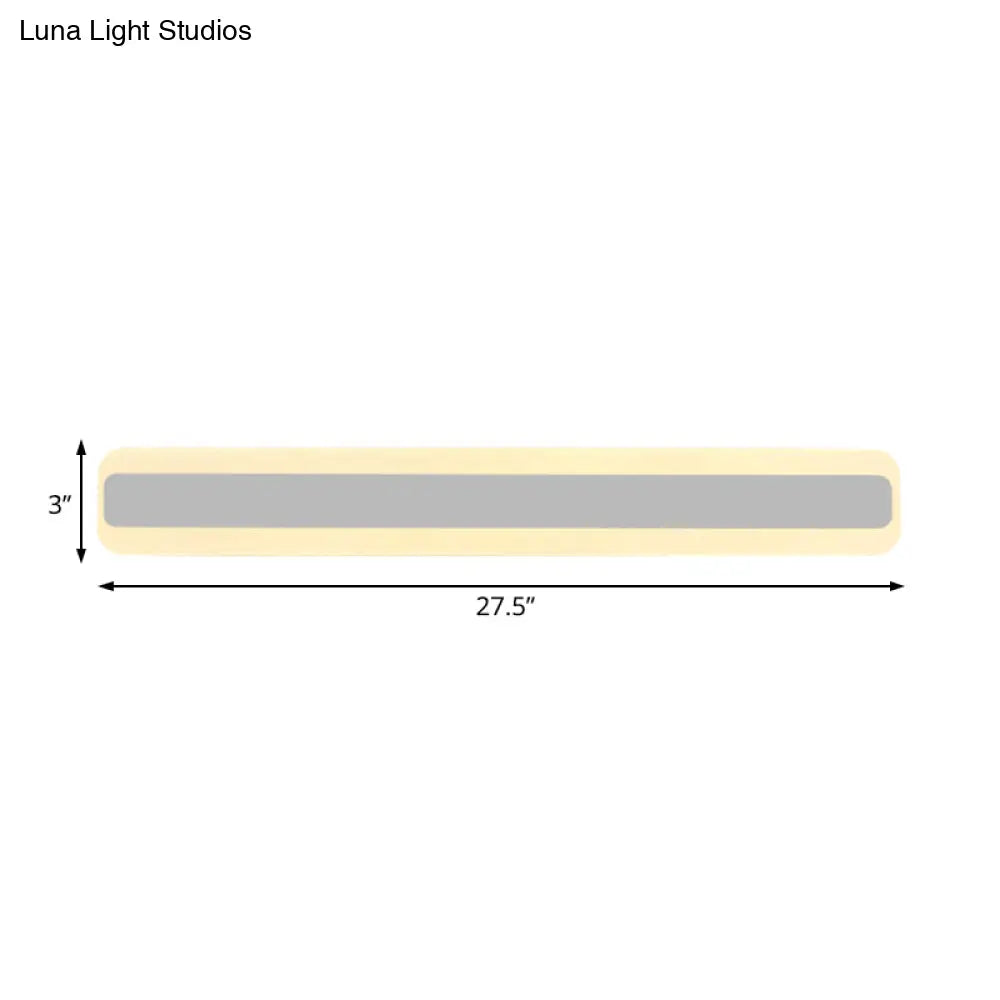 DecorBites™ Modern Acrylic LED Bathroom Vanity Lighting Fixture in Warm/White Light, 16"/19.5"/23.5" Wide