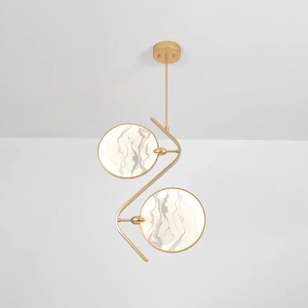 Modern acrylic led island lamp black marble glass tearoom pendant