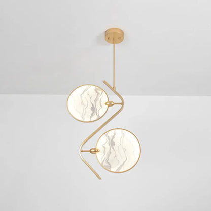 Modern acrylic led island lamp black marble glass tearoom pendant