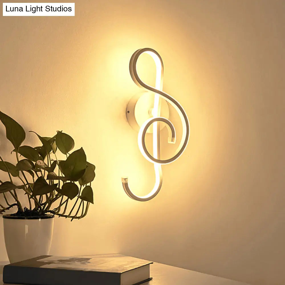 DecorBites™ Modern Acrylic LED Wall Light Fixture - Music Note Design for Living Room