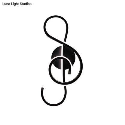 DecorBites™ Modern Acrylic LED Wall Light Fixture - Music Note Design for Living Room
