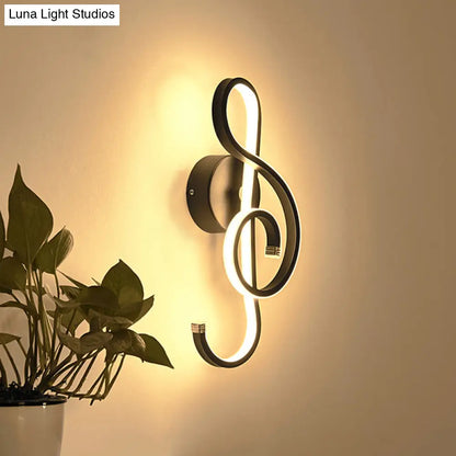 DecorBites™ Modern Acrylic LED Wall Light Fixture - Music Note Design for Living Room