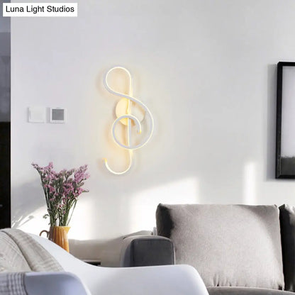 DecorBites™ Modern Acrylic LED Wall Light Fixture - Music Note Design for Living Room