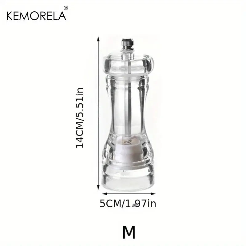 Modern acrylic manual pepper grinder kitchen spice mill shaker