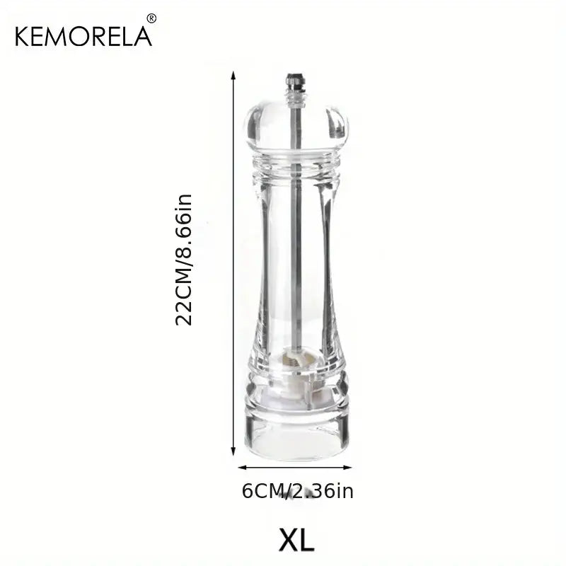 Modern acrylic manual pepper grinder kitchen spice mill shaker