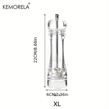 Modern acrylic manual pepper grinder kitchen spice mill shaker
