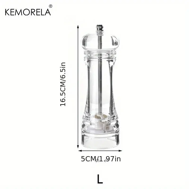Modern acrylic manual pepper grinder kitchen spice mill shaker