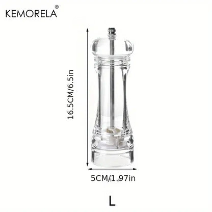 Modern acrylic manual pepper grinder kitchen spice mill shaker