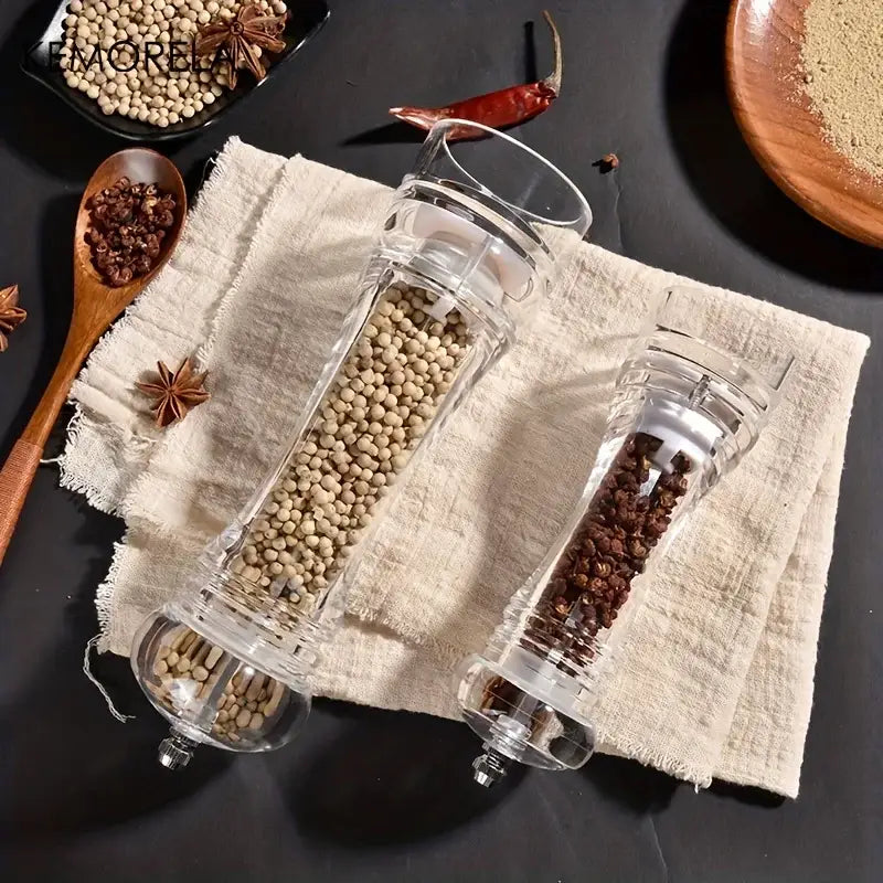 Modern acrylic manual pepper grinder kitchen spice mill shaker