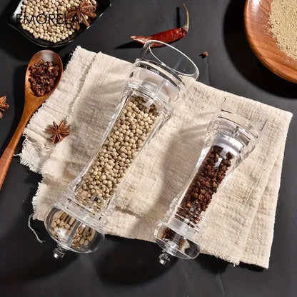 Modern acrylic manual pepper grinder kitchen spice mill shaker