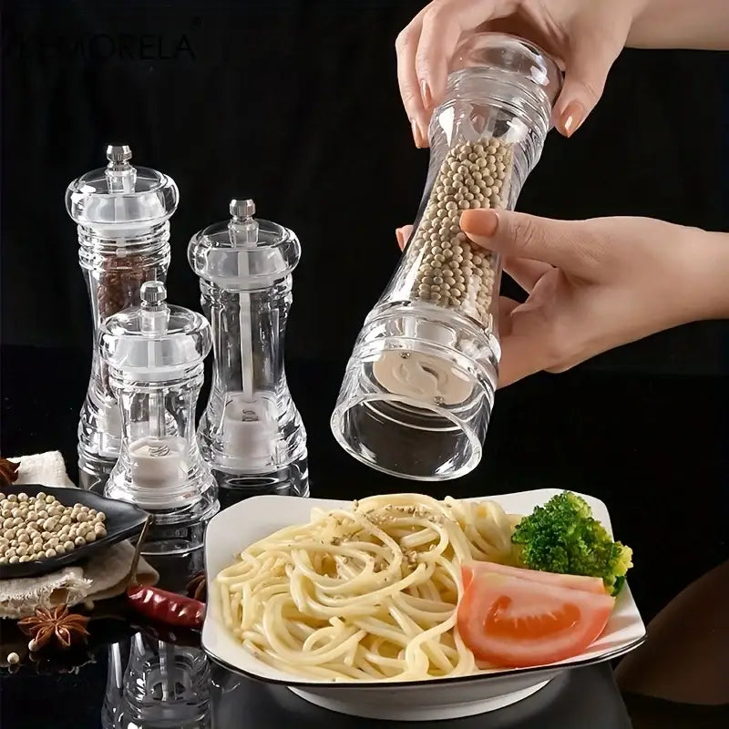 Modern acrylic manual pepper grinder kitchen spice mill shaker