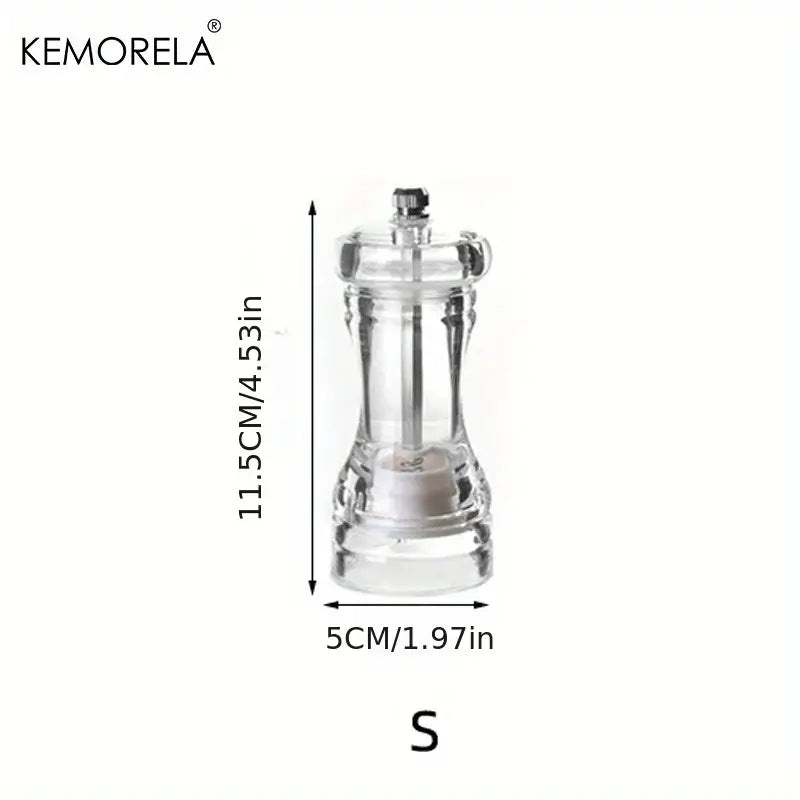Modern acrylic manual pepper grinder kitchen spice mill shaker