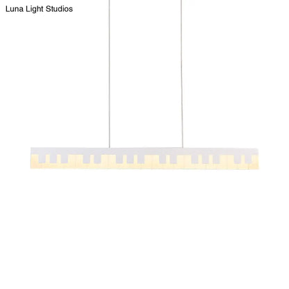 DecorBites™ Modern Acrylic Piano Key Chandelier Lamp Fixture Kids LED Ceiling Light - White/Black, White/Warm Light