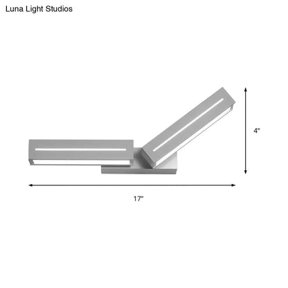 DecorBites™ Modern Acrylic Rectangle Wall Mounted Light for Bedroom - Black/White Sconce Light
