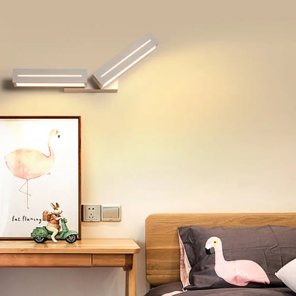 DecorBites™ Modern Acrylic Rectangle Wall Mounted Light for Bedroom - Black/White Sconce Light