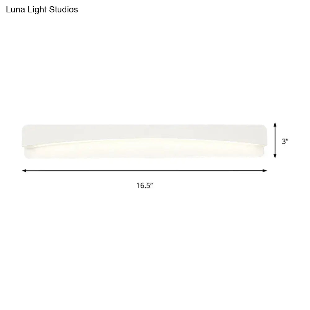 Modern acrylic rectangular vanity light fixture for bathroom