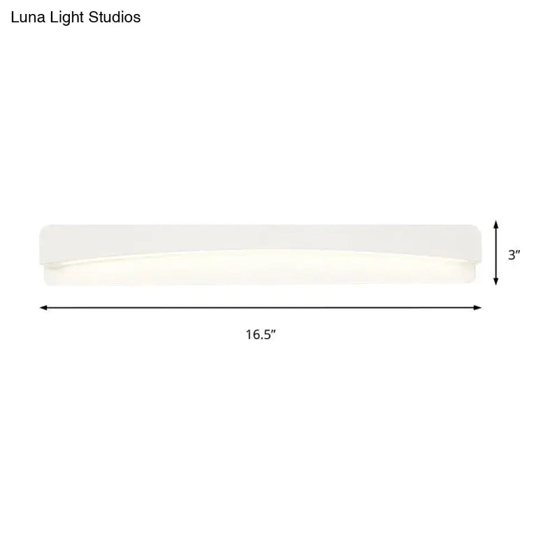 Modern acrylic rectangular vanity light fixture for bathroom