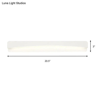 Modern acrylic rectangular vanity light fixture for bathroom