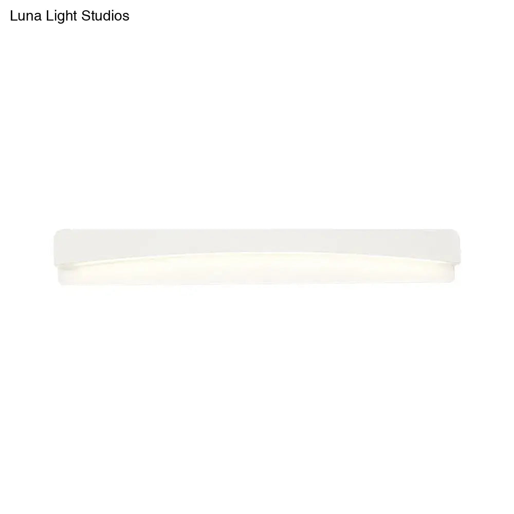 Modern acrylic rectangular vanity light fixture for bathroom
