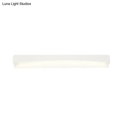 Modern acrylic rectangular vanity light fixture for bathroom