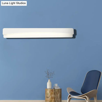 Modern acrylic rectangular vanity light fixture for bathroom