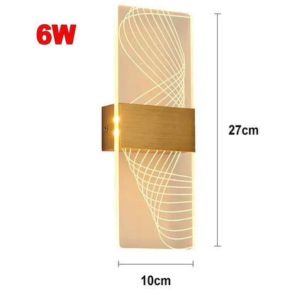 DecorBites™ Acrylic Touch Sensor LED Wall Lamp, Modern Sconces, 6W Indoor Lighting for Home Decor