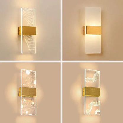 DecorBites™ Acrylic Touch Sensor LED Wall Lamp, Modern Sconces, 6W Indoor Lighting for Home Decor