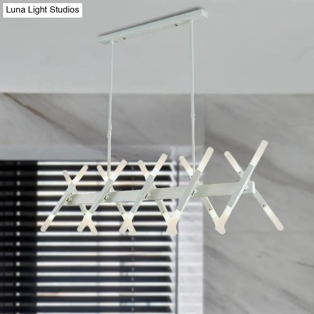 DecorBites™ Modern Acrylic Tube Island Pendant Light - 16/20 Lights - Black/White/Gold - Dining Room Ceiling Lighting