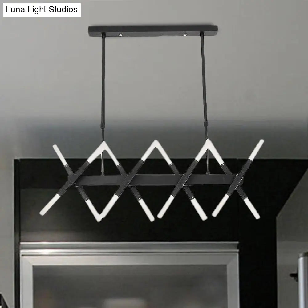DecorBites™ Modern Acrylic Tube Island Pendant Light - 16/20 Lights - Black/White/Gold - Dining Room Ceiling Lighting