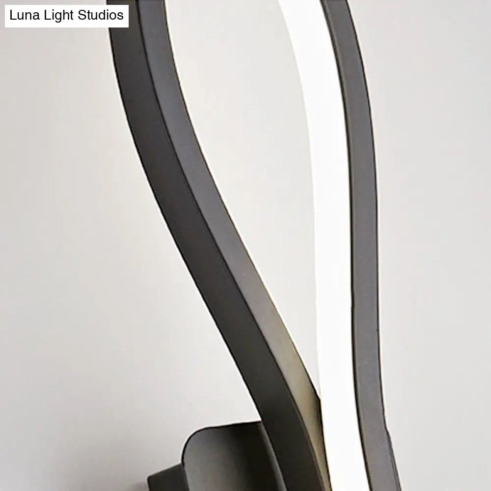 DecorBites™ Modern Acrylic Twist Wall Light Sconce in Black/White - Neutral/Warm/White Light