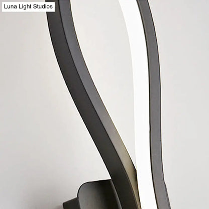 DecorBites™ Modern Acrylic Twist Wall Light Sconce in Black/White - Neutral/Warm/White Light
