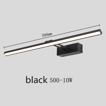 Modern adjustable black & white led vanity mirror light bathroom sconce