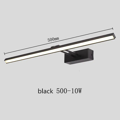Modern adjustable black & white led vanity mirror light bathroom sconce