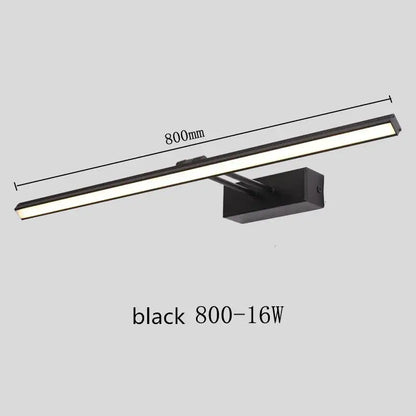 Modern adjustable black & white led vanity mirror light bathroom sconce
