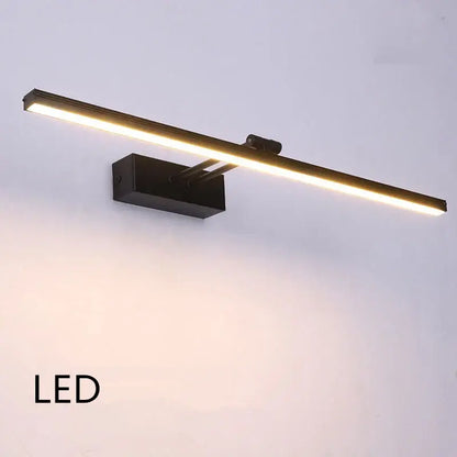 Modern adjustable black & white led vanity mirror light bathroom sconce