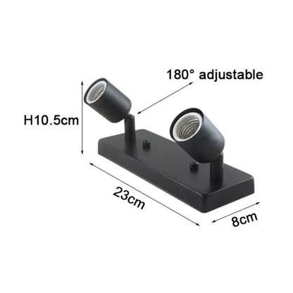 Modern adjustable ceramic ceiling light black chrome & gold bedroom