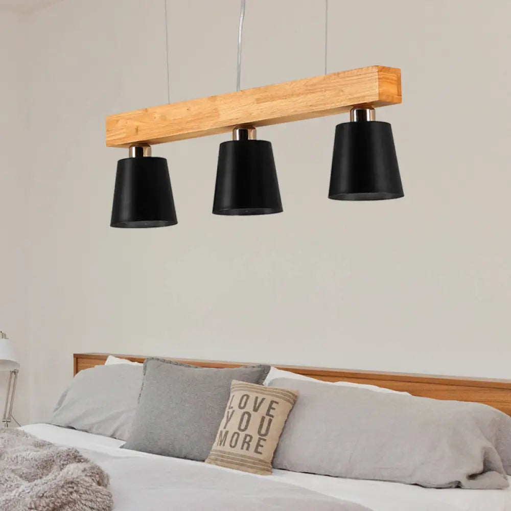 DecorBites™ Modern Adjustable Cone Pendant Lamp - 3/5-Light Island Drop Light in Black/White