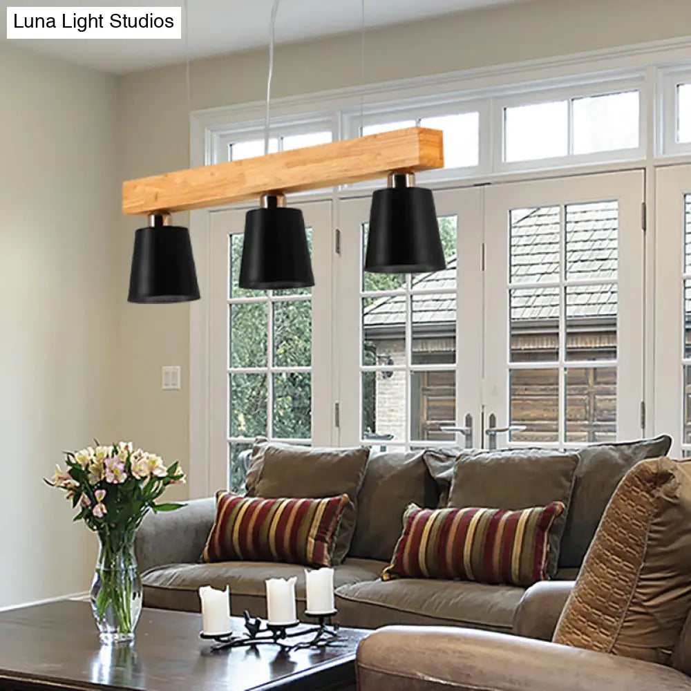 DecorBites™ Modern Adjustable Cone Pendant Lamp - 3/5-Light Island Drop Light in Black/White