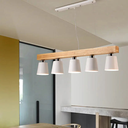 DecorBites™ Modern Adjustable Cone Pendant Lamp - 3/5-Light Island Drop Light in Black/White